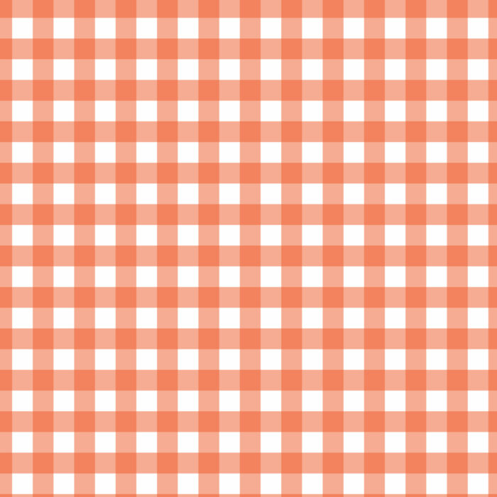Tissu Imprimé Vichy 82 Rouge Orange, 10 tissus au choix