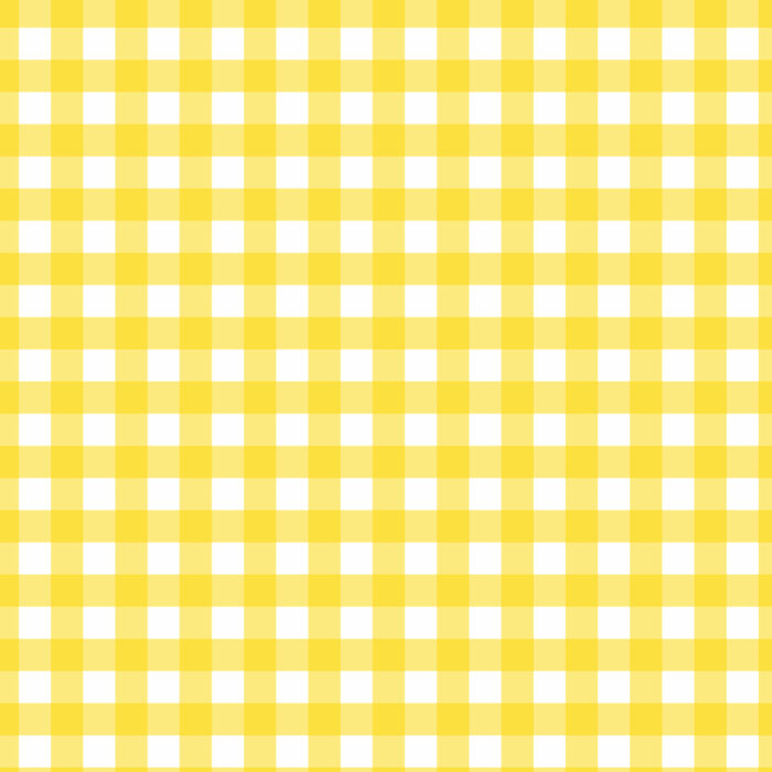 Tissu Imprimé Vichy 02 Jaune Soleil, 10 tissus au choix