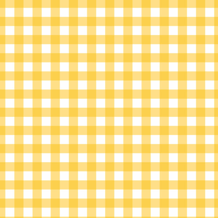 Tissu Imprimé Vichy 03 Jaune Tournesol, 10 tissus au choix