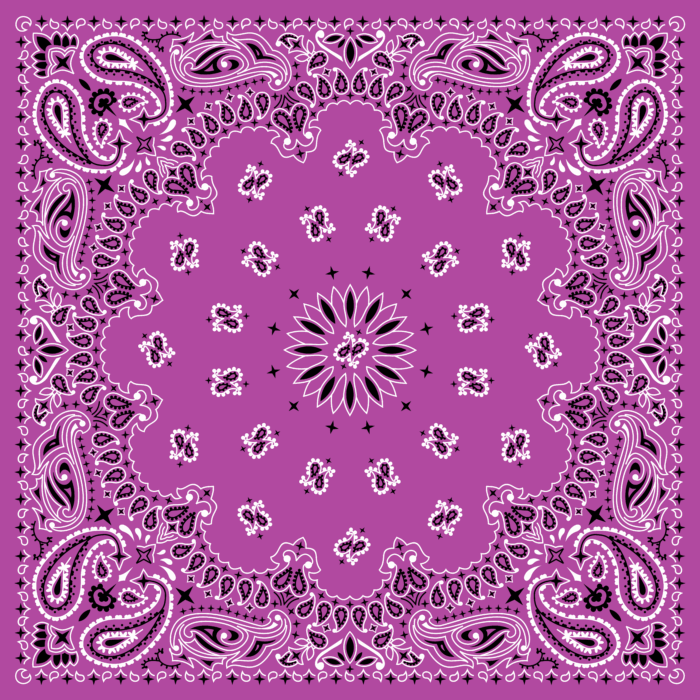 Tissu Imprimé Bandana Paisley 11 Mauve, 10 tissus au choix