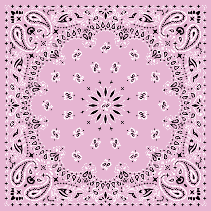 Tissu Imprimé Bandana Paisley 13 Rose Pastel, 10 tissus au choix