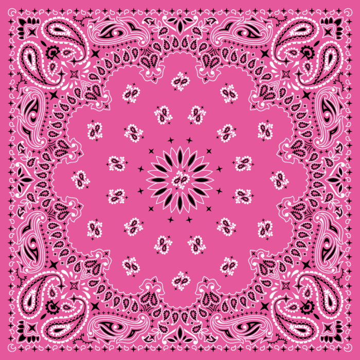 Tissu Imprimé Bandana Paisley 16 Rose Bonbon, 10 tissus au choix