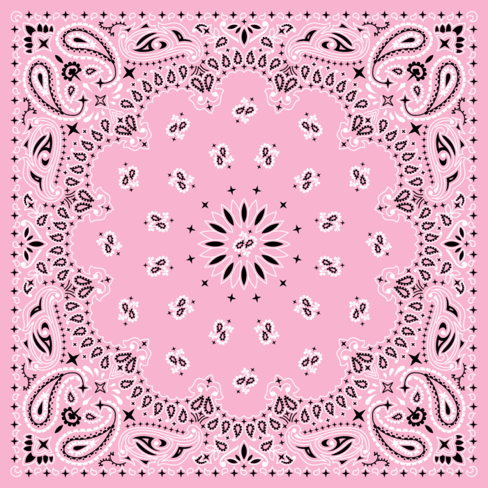 Tissu Imprimé Bandana Paisley 18 Rose Fleur, 10 tissus au choix