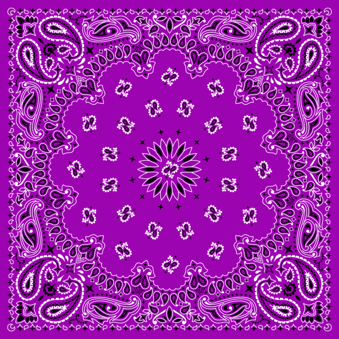 Tissu Imprimé Bandana Paisley 04 Bougainvillier Carré, 10 tissus au choix
