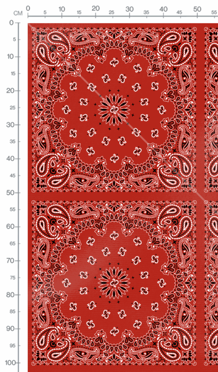 Tissu Imprimé Bandana Paisley 30 Marron Carré, 10 tissus au choix – Image 2