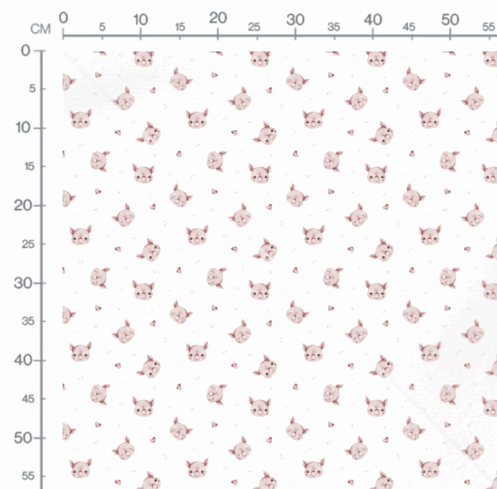 Tissu Imprimé Cochon Mignon Coeur, 10 tissus au choix – Image 2
