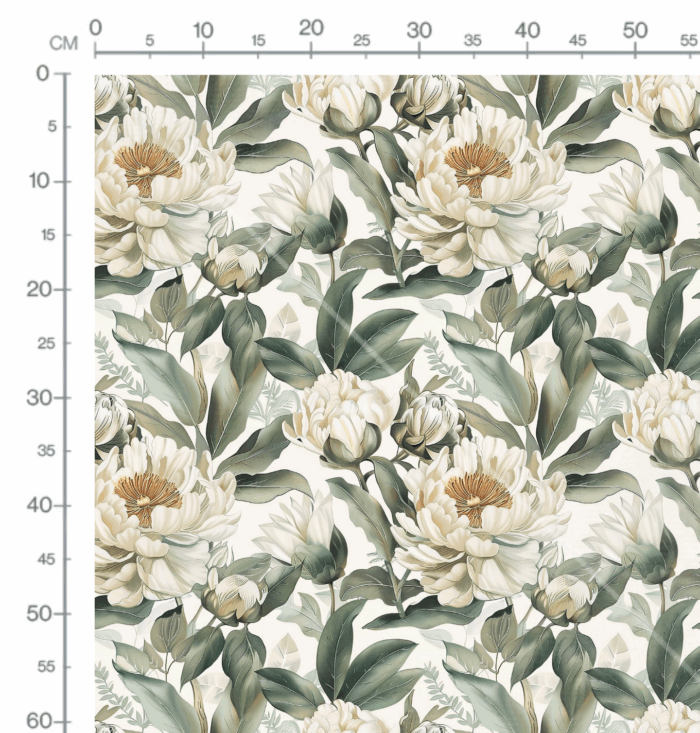 Tissu Feuilles et Fleurs Vintage, 10 tissus au choix – Image 2