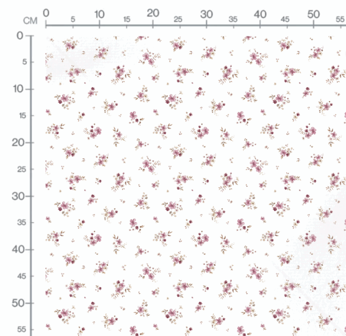 Tissu Fleuri Amour Magenta Blanc, 10 tissus au choix – Image 2