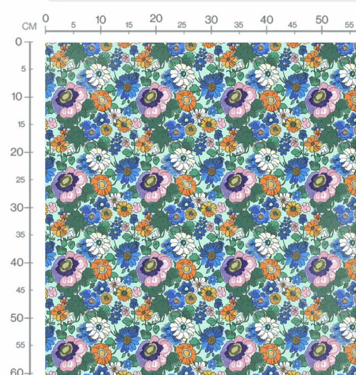 Tissu Fleurs Couleurs Jade, 10 tissus au choix – Image 2