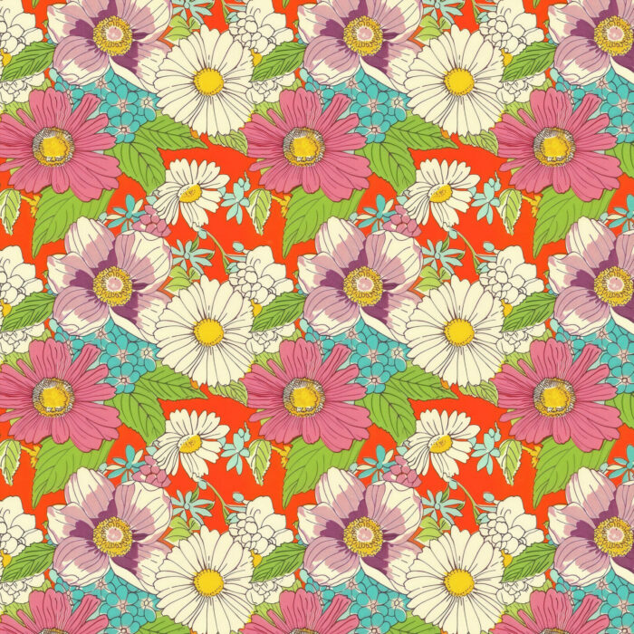 Tissu Fleurs Couleurs Judith, 10 tissus au choix
