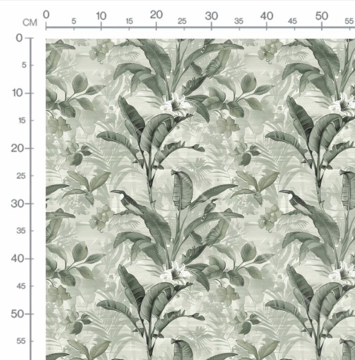 Tissu Feuilles Jungle Tropical Vintage, 10 tissus au choix – Image 2