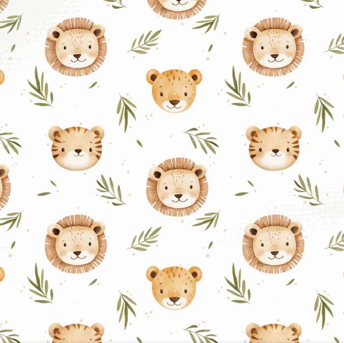 Tissu Imprimé Lion Tigre Leopard, 10 tissus au choix