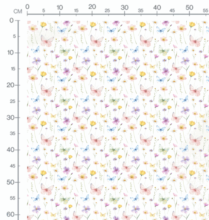 Tissu Imprimé Papillons Couleurs Du Printemps, 10 tissus au choix – Image 2