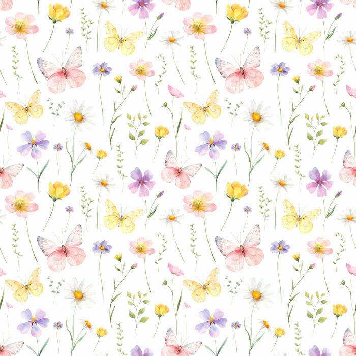 Tissu Imprimé Papillons Couleurs Harmonie, 10 tissus au choix