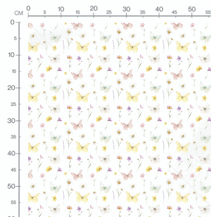 Tissu Imprimé Papillons Couleurs Pastel, 10 tissus au choix – Image 2