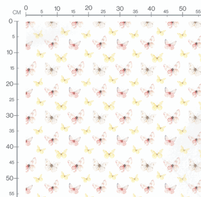 Tissu Imprimé Papillons Joie de Vivre, 10 tissus au choix – Image 2