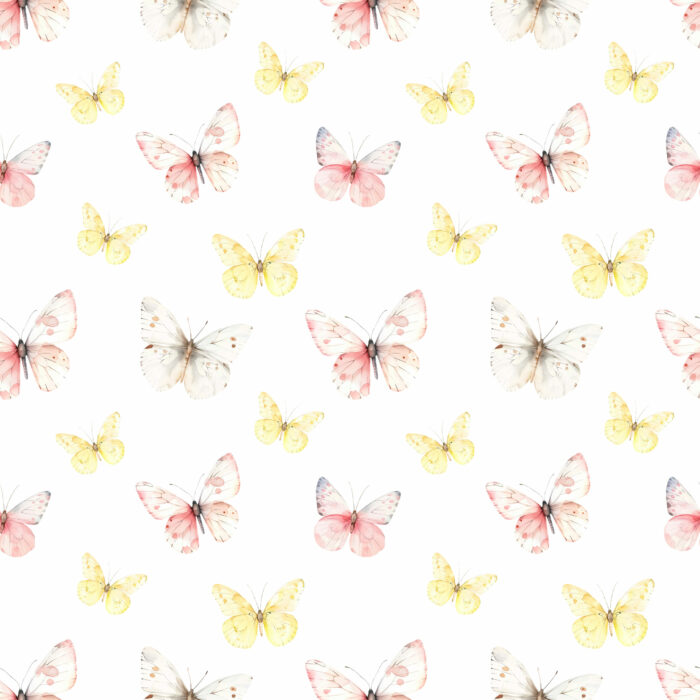 Tissu Imprimé Papillons Joie de Vivre, 10 tissus au choix