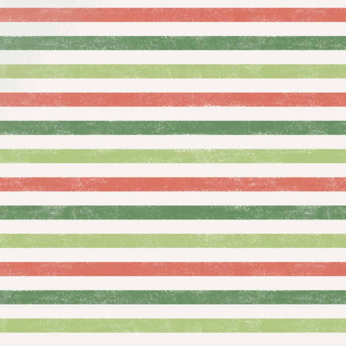 Tissu Imprimé Rayures Aquarelle Vert Rouge, 10 tissus au choix