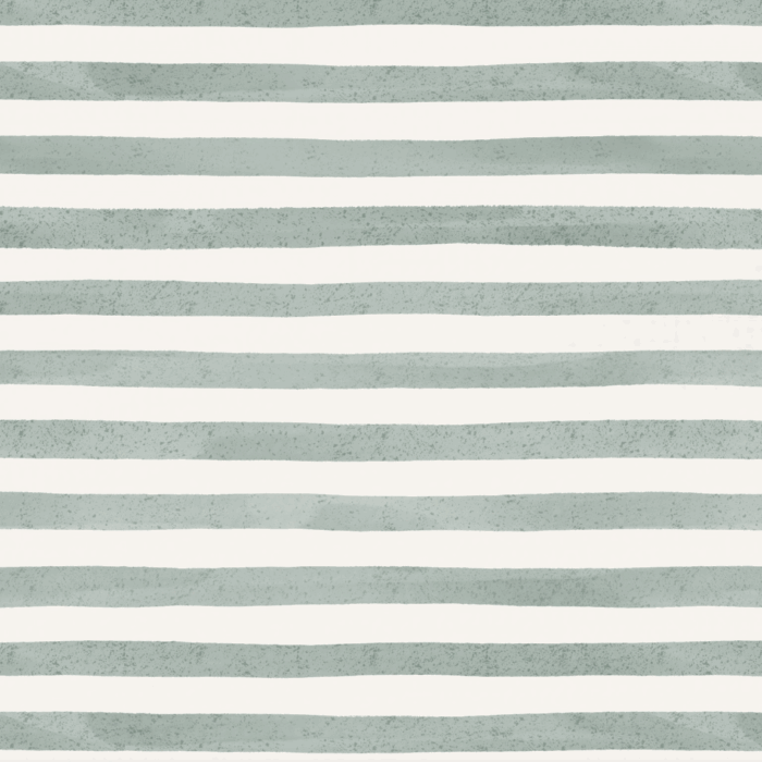 Tissu Imprimé Rayures Aquarelle Vert Sauge Crème, 10 tissus au choix