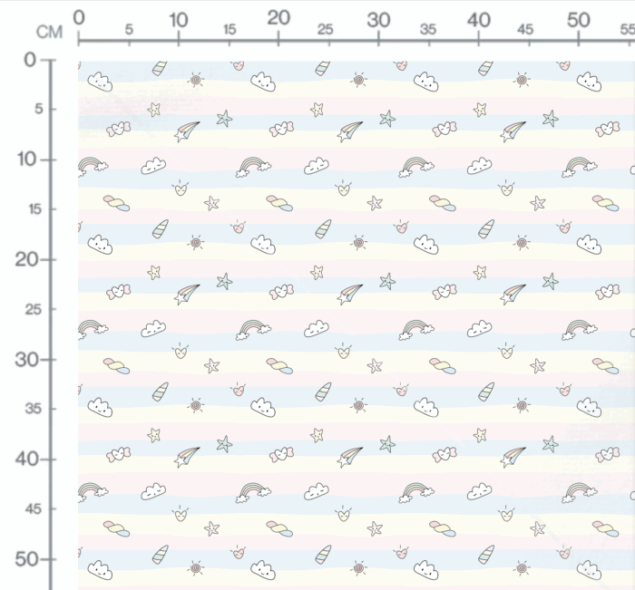 Tissu Imprimé Rayures Pastel Doodle, 10 tissus au choix – Image 2