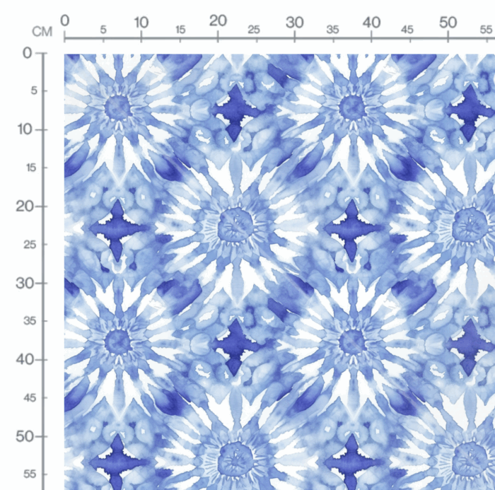 Tissu Tie and Dye Bleu, 10 tissus au choix – Image 2
