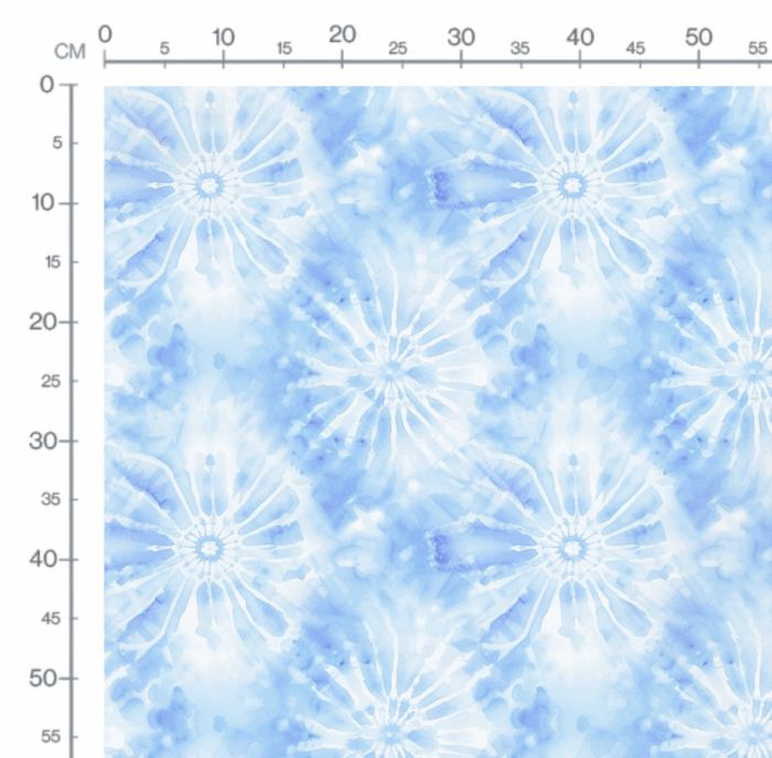 Tissu Tie and Dye Bleu Ciel, 10 tissus au choix – Image 2