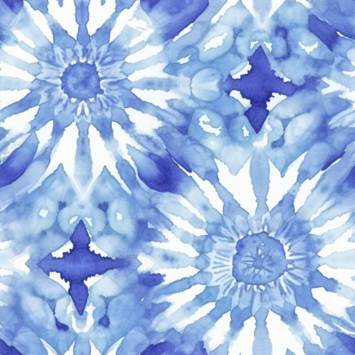 Tissu Tie and Dye Bleu, 10 tissus au choix