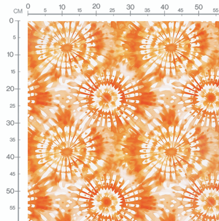 Tissu Tie and Dye Orange, 10 tissus au choix – Image 2