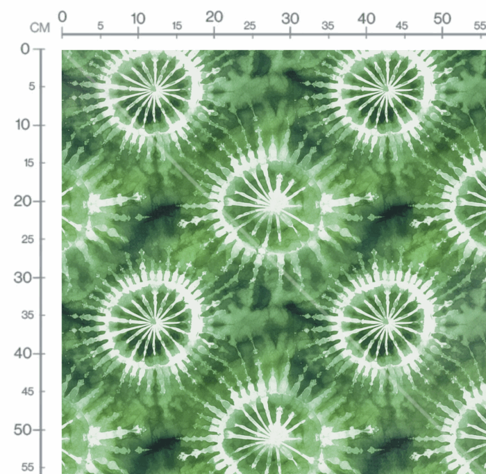 Tissu Tie and Dye Vert, 10 tissus au choix – Image 2