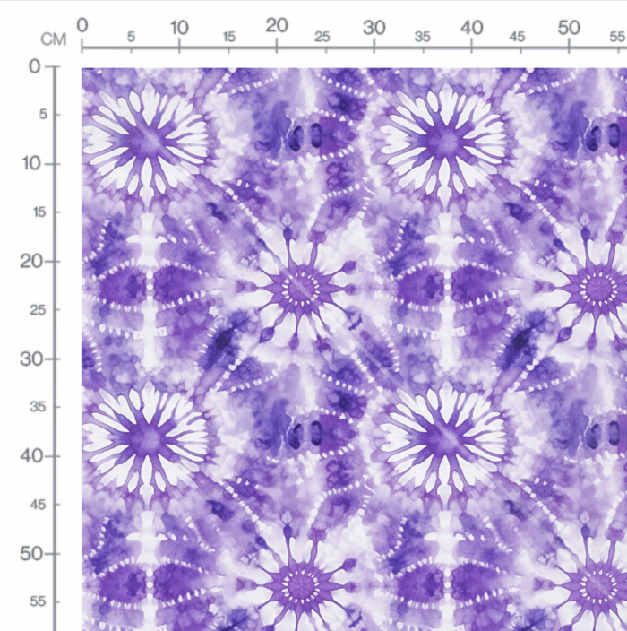 Tissu Tie and Dye Violet, 10 tissus au choix – Image 2