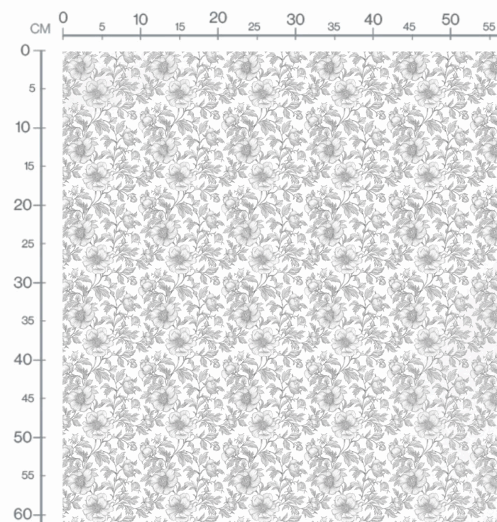 Tissu Inspiration Toile de Jouy Pivoines Gris, 11 tissus au choix – Image 3