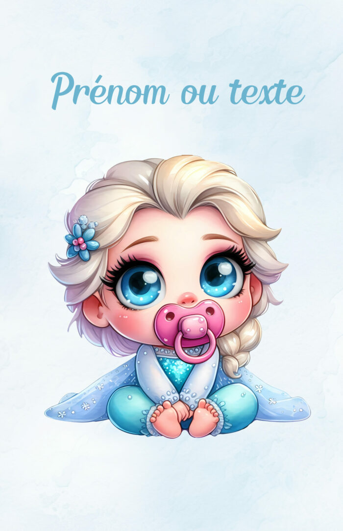 Panneau Couverture Bébé Princesse Bleu