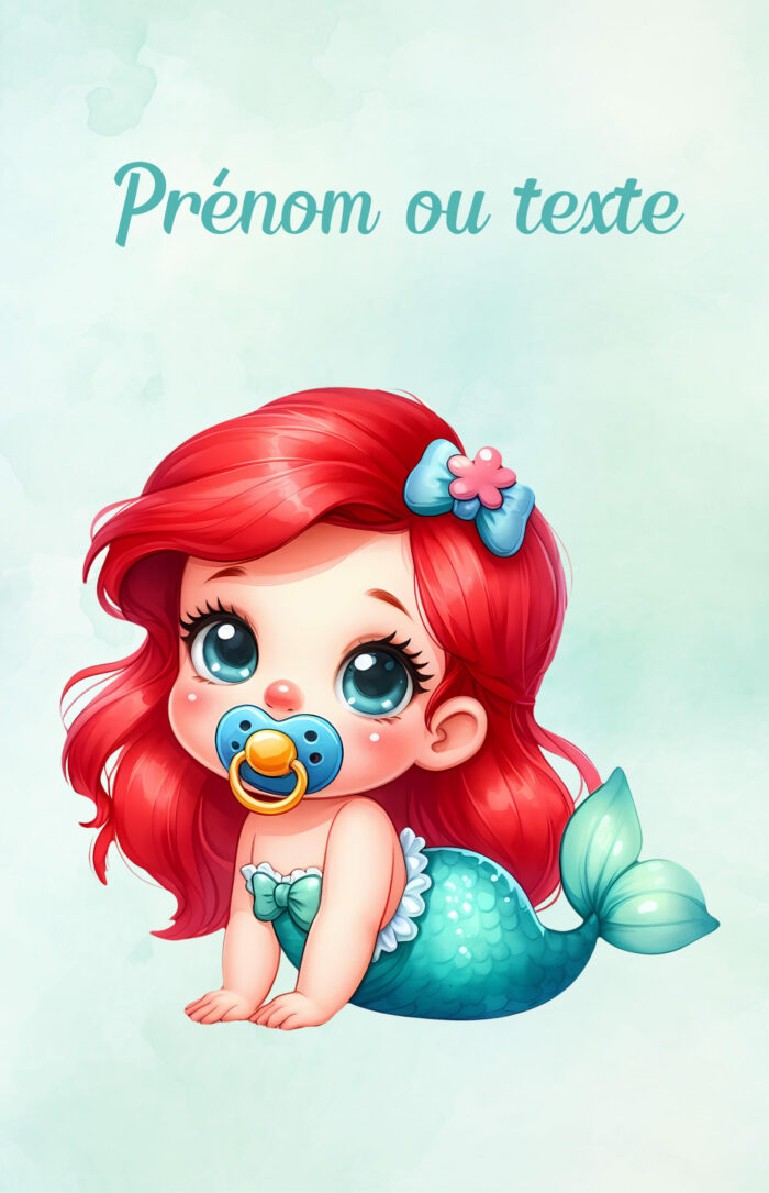 Panneau Couverture Bébé Princesse Sirène