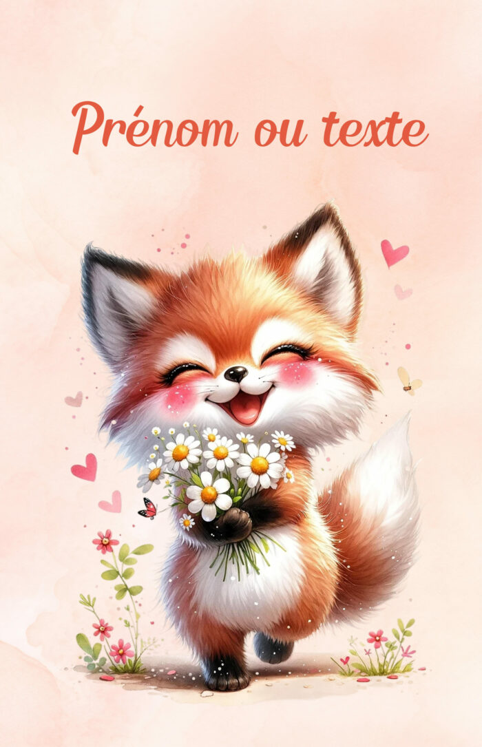 Panneau Couverture Renard Marguerites