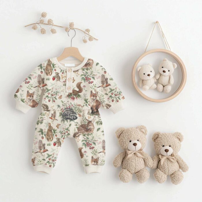 Tissu Animaux de la Foret Fruits, 10 tissus au choix – Image 3