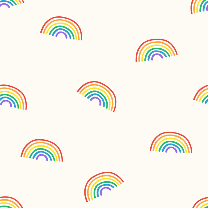 Tissu Imprimé Arc-en-ciel Couleurs Crème, 10 tissus au choix