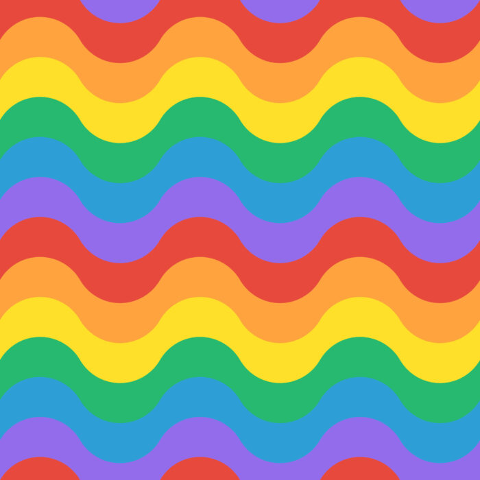 Tissu Imprimé Arc-en-ciel Vagues, 10 tissus au choix