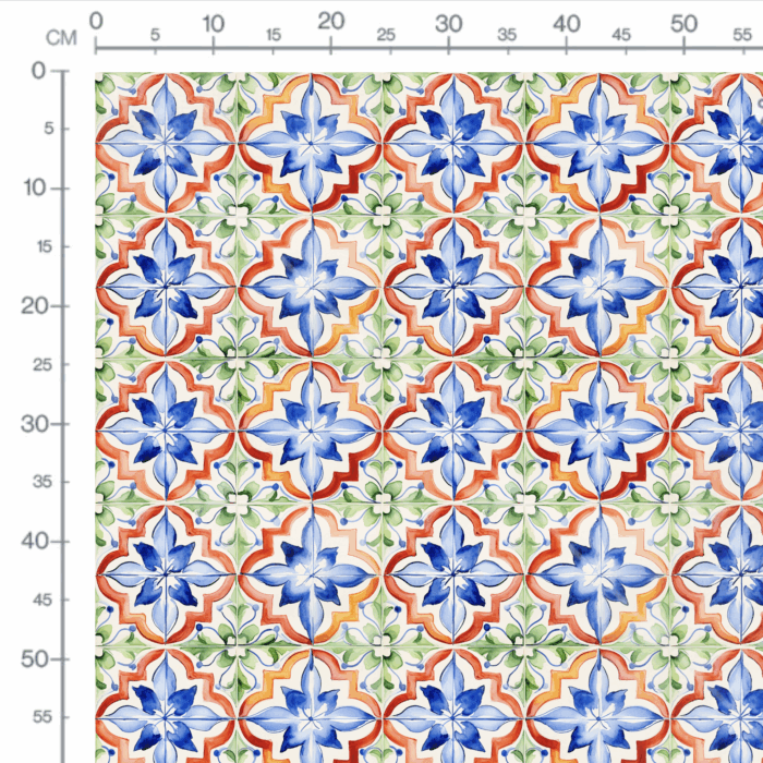 Tissu Imprimé Carreaux Sud Vert Rouge Bleu, 11 tissus au choix – Image 2