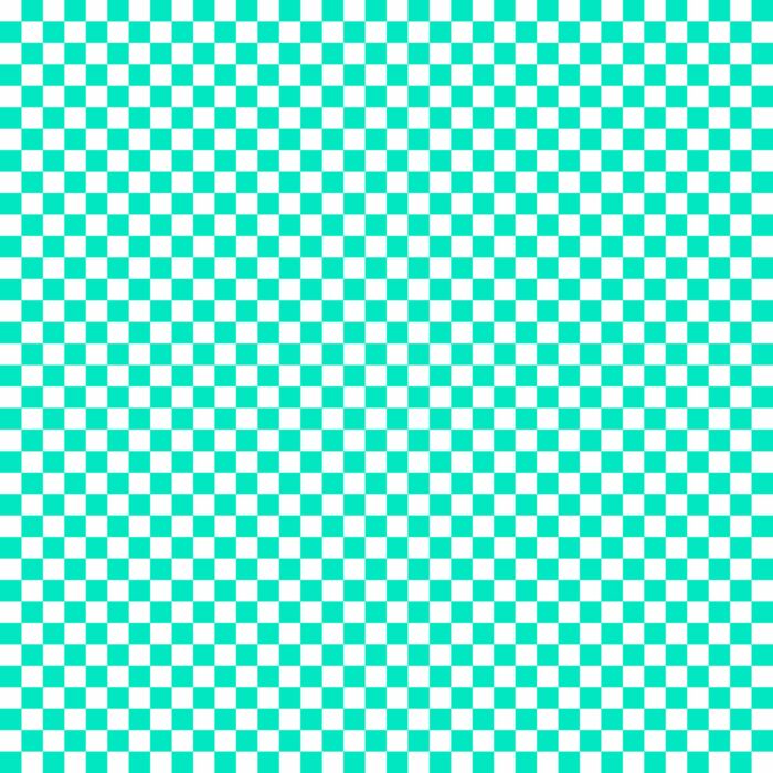 Tissu Imprimé Damier 25 Turquoise, 10 tissus au choix