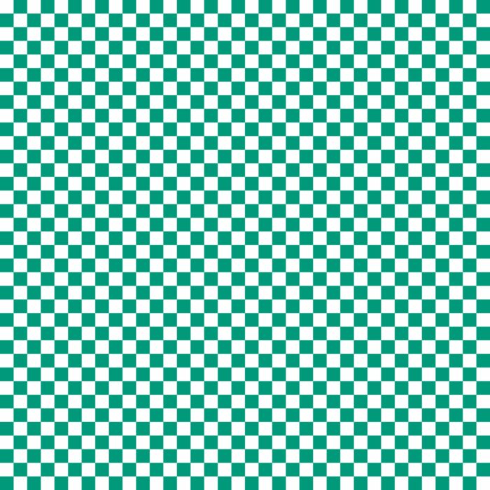 Tissu Imprimé Damier 26 Vert Mer, 10 tissus au choix