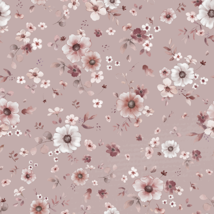 Tissu Fleurs Bohème Passion Blush, 10 tissus au choix