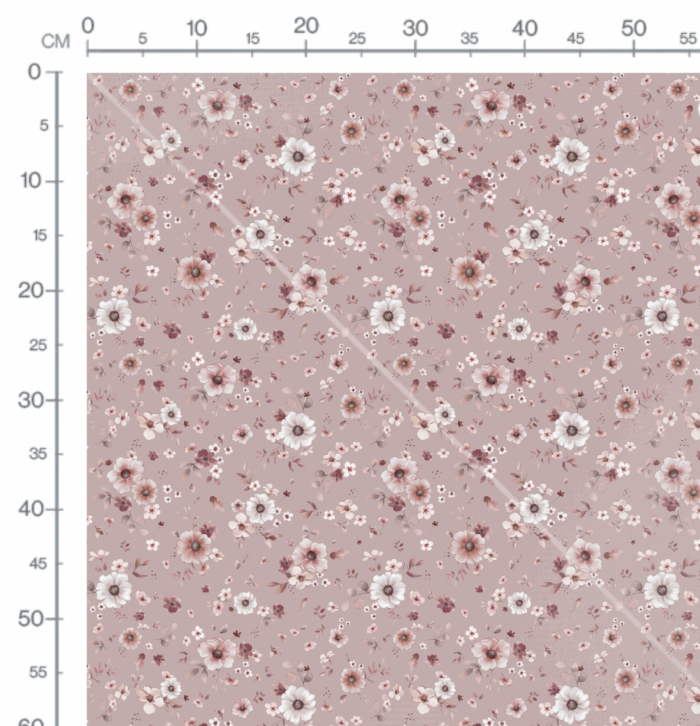 Tissu Fleurs Bohème Passion Blush, 10 tissus au choix – Image 3