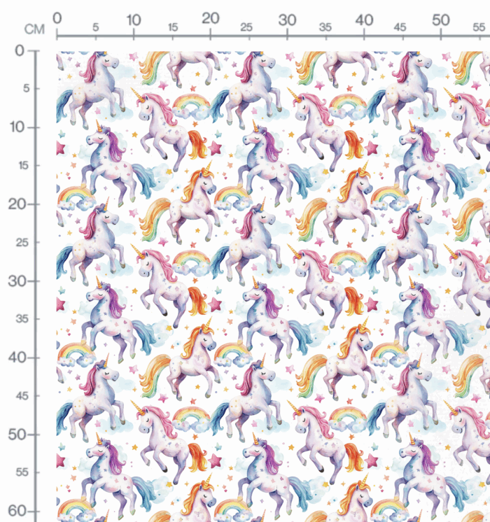 Tissu Imprimé Licorne Aquarelle Ciel, 10 tissus au choix – Image 2