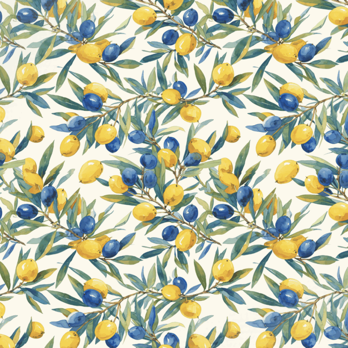 Tissu Imprimé Olives Vintage, 11 tissus au choix