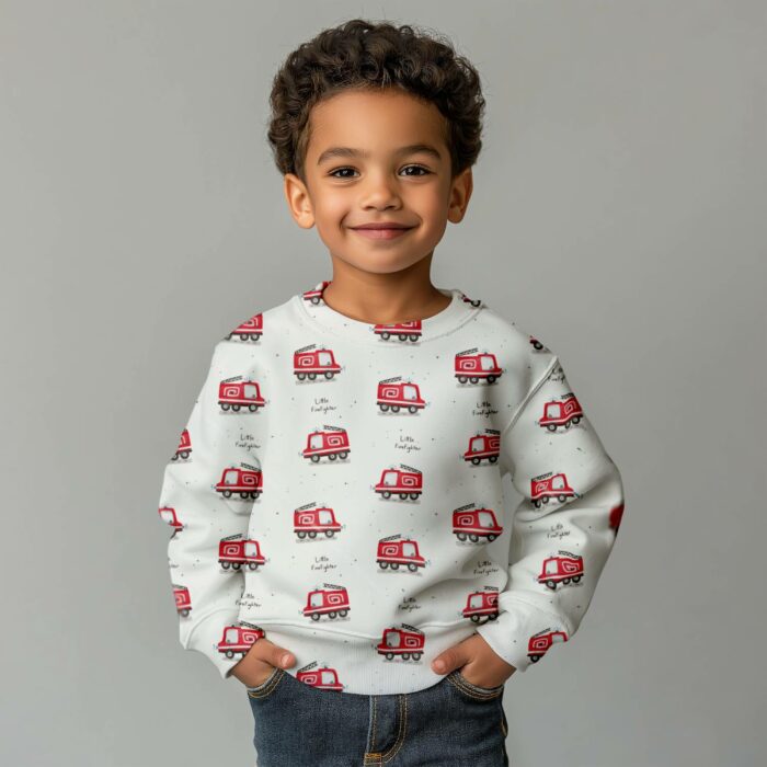 Tissu Imprimé Pompiers Little Firefighter, 10 tissus au choix – Image 3