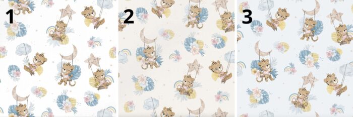 Tissu Imprimé Tigre Balancoire, 3 coloris et 10 tissus au choix – Image 2