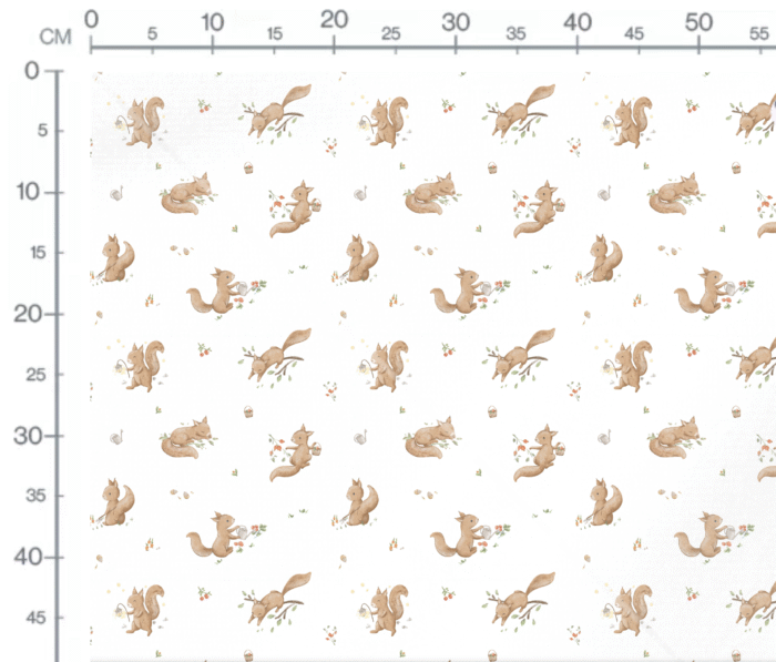 Tissu Imprimé Écureuil Tout Mignon, 10 tissus au choix – Image 2