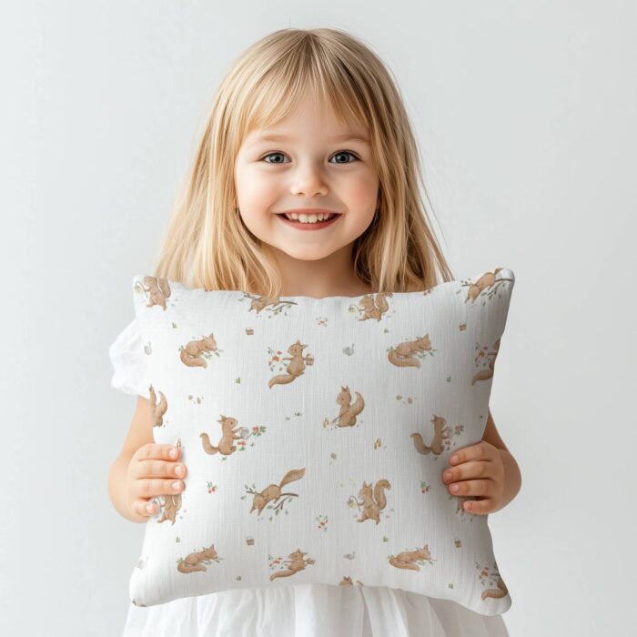 Tissu Imprimé Écureuil Tout Mignon, 10 tissus au choix – Image 3