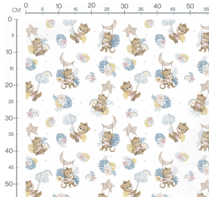 Tissu Imprimé Tigre Balancoire, 3 coloris et 10 tissus au choix – Image 3