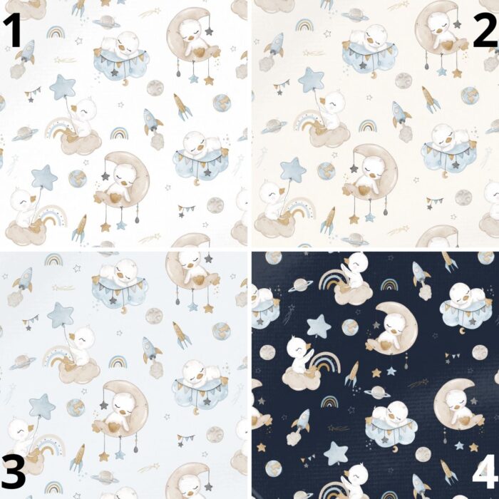 Tissu Imprimé Canard Ciel, 4 coloris et 10 tissus au choix – Image 2